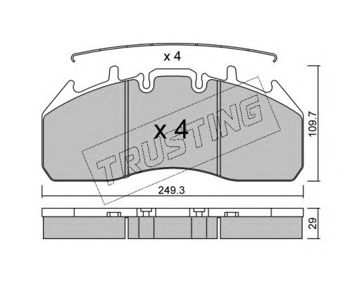 set placute frana,frana disc