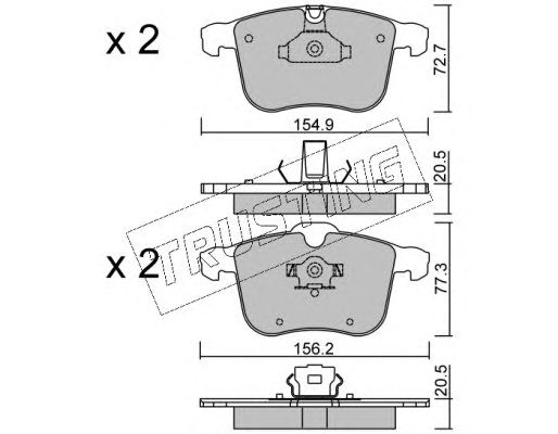 set placute frana,frana disc