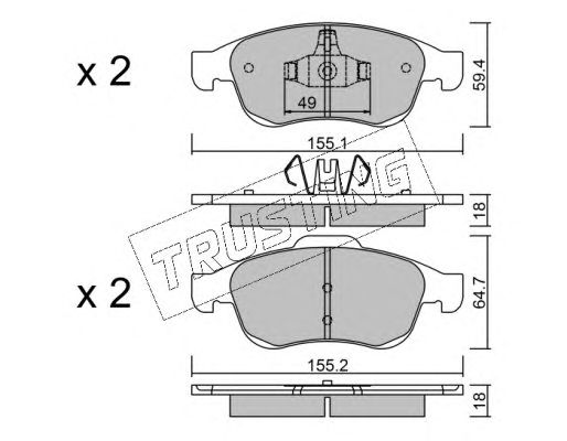 set placute frana,frana disc