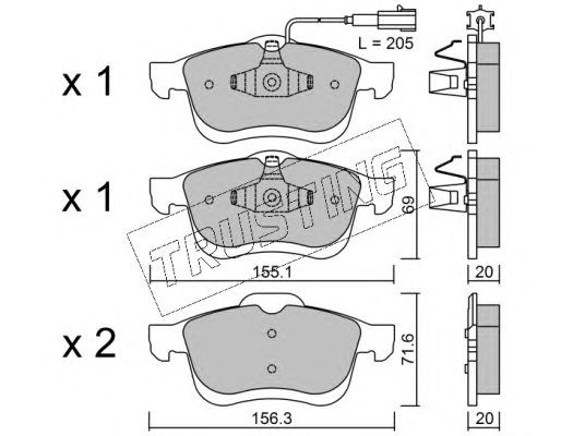 set placute frana,frana disc