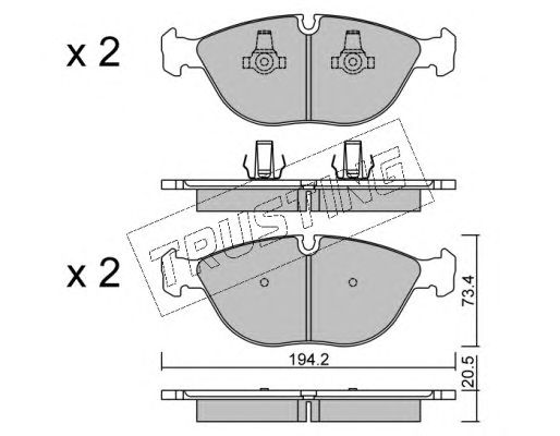 set placute frana,frana disc