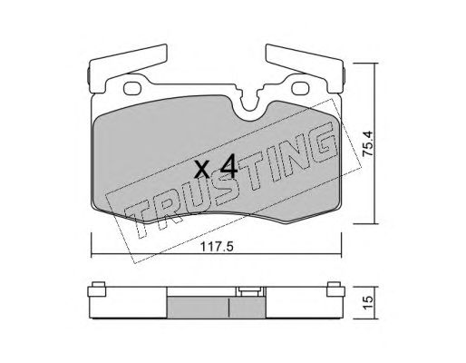 set placute frana,frana disc