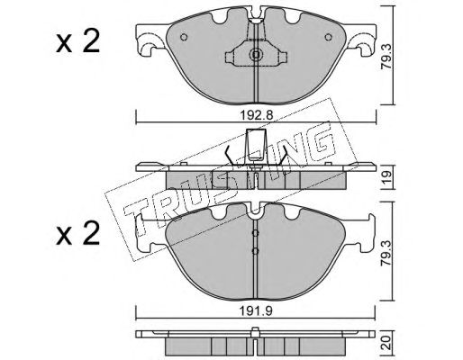 set placute frana,frana disc