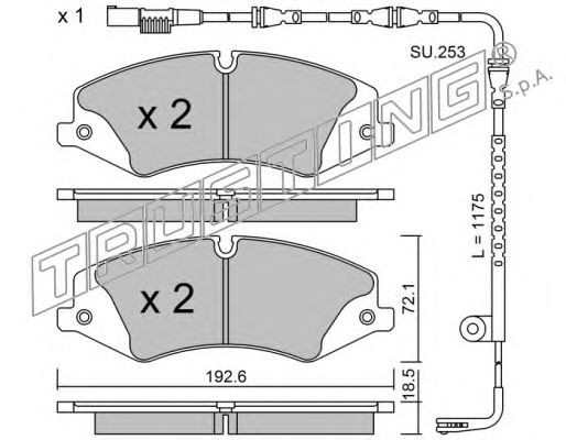 set placute frana,frana disc