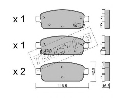 set placute frana,frana disc