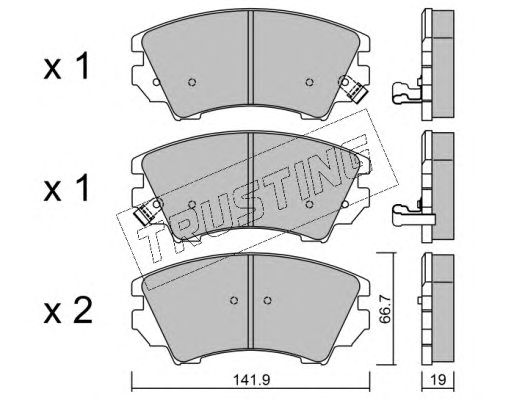 set placute frana,frana disc