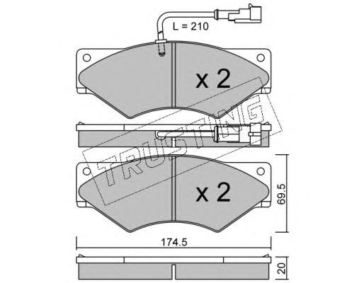 set placute frana,frana disc