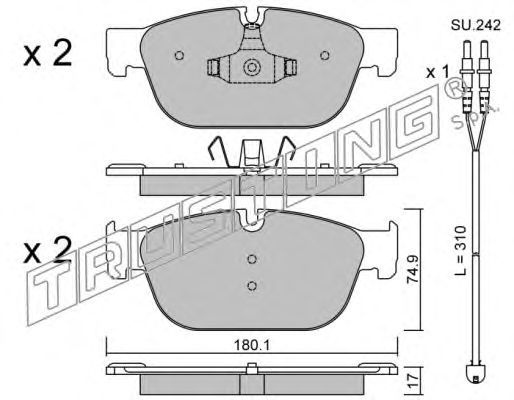 set placute frana,frana disc