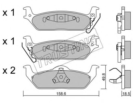 set placute frana,frana disc