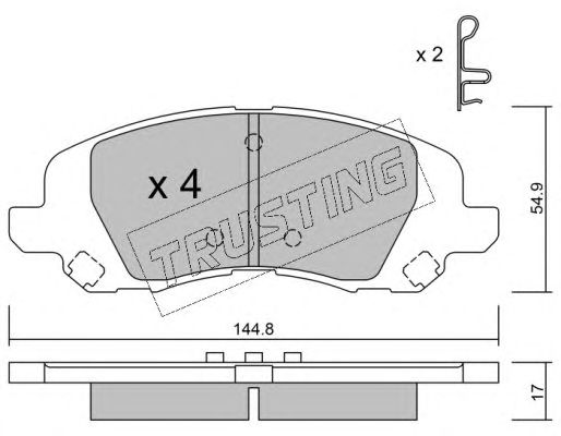 set placute frana,frana disc