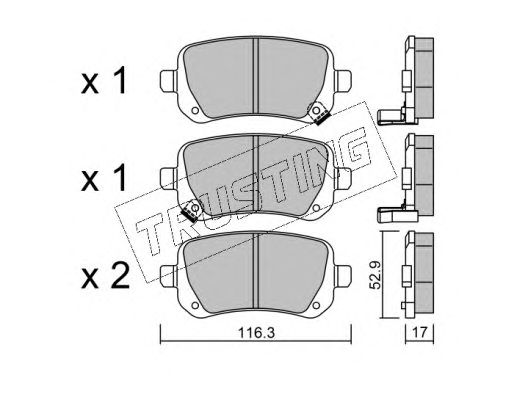 set placute frana,frana disc