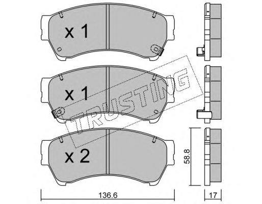 set placute frana,frana disc