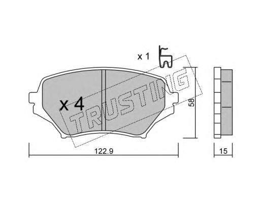 set placute frana,frana disc