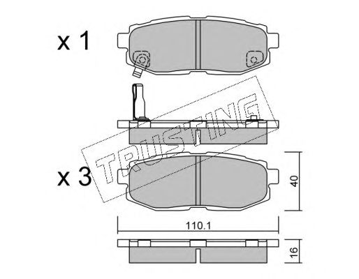 set placute frana,frana disc