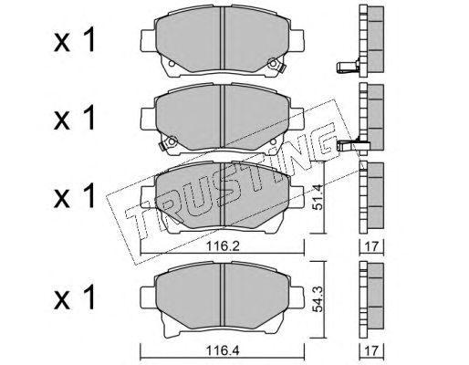 set placute frana,frana disc