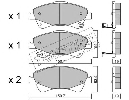 set placute frana,frana disc