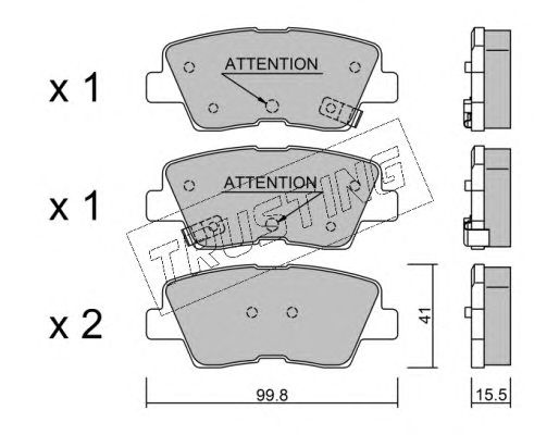 set placute frana,frana disc