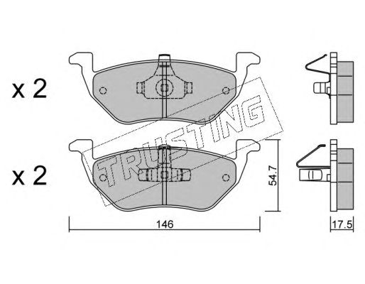 set placute frana,frana disc