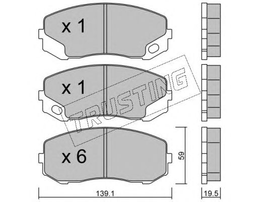 set placute frana,frana disc