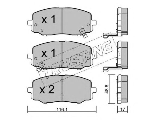 set placute frana,frana disc