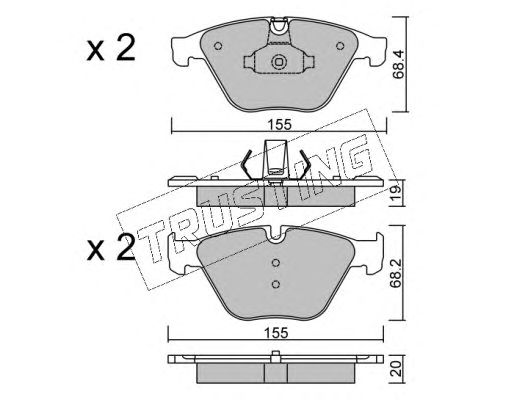 set placute frana,frana disc