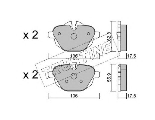 set placute frana,frana disc