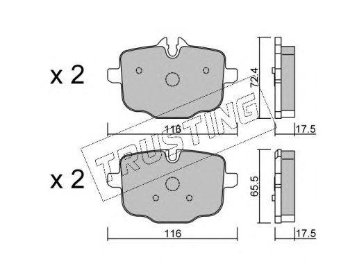 set placute frana,frana disc