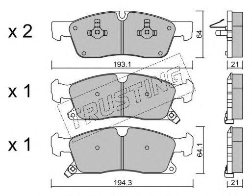 set placute frana,frana disc