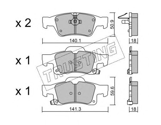 set placute frana,frana disc