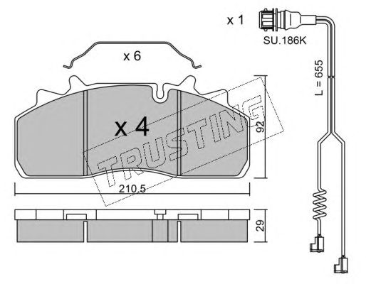 set placute frana,frana disc