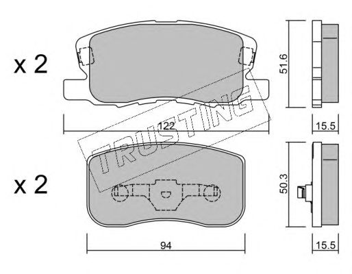 set placute frana,frana disc