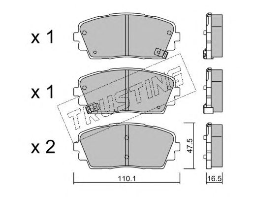 set placute frana,frana disc