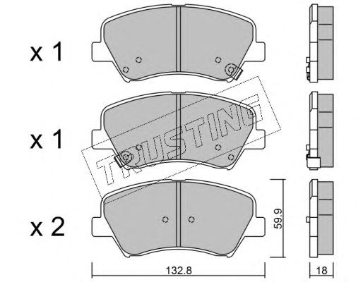 set placute frana,frana disc