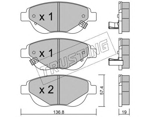 set placute frana,frana disc