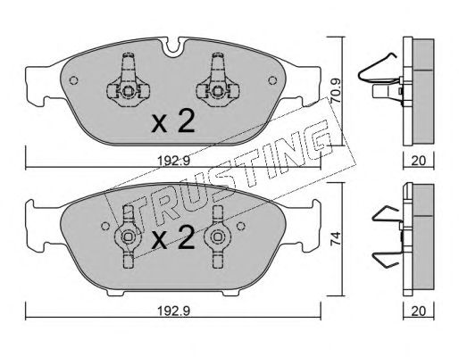 set placute frana,frana disc