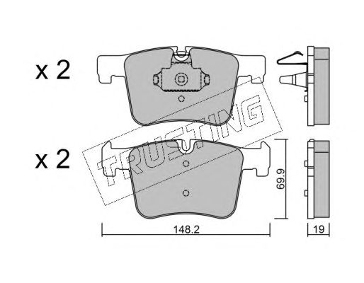 set placute frana,frana disc