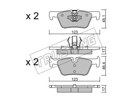 set placute frana,frana disc