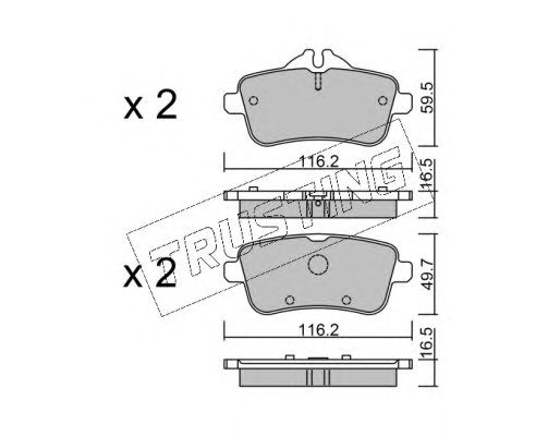 set placute frana,frana disc