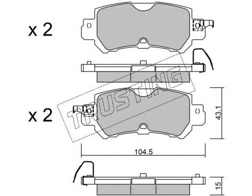 set placute frana,frana disc