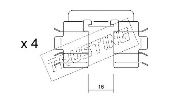 Set accesorii, placute frana