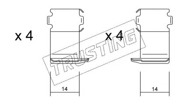 Set accesorii, placute frana