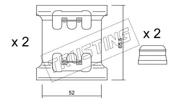 Set accesorii, placute frana