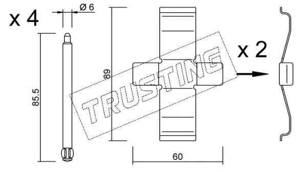 Set accesorii, placute frana