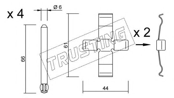 Set accesorii, placute frana