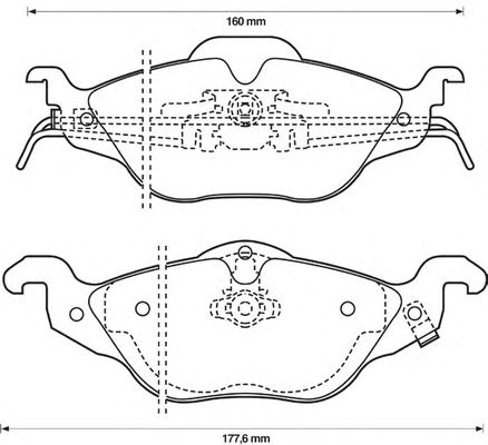 set placute frana,frana disc