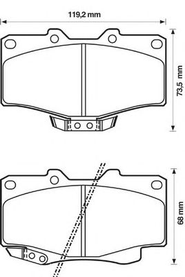 set placute frana,frana disc