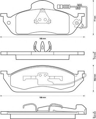 set placute frana,frana disc