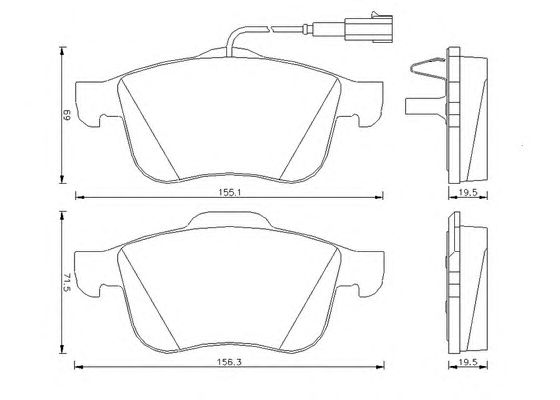 set placute frana,frana disc