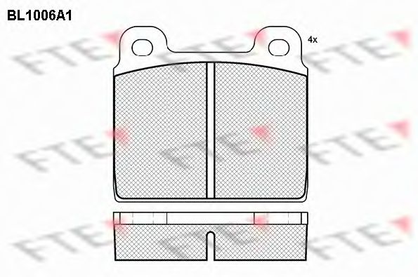 set placute frana,frana disc