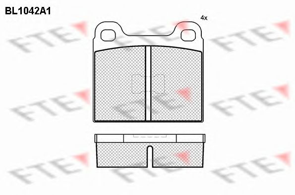 set placute frana,frana disc